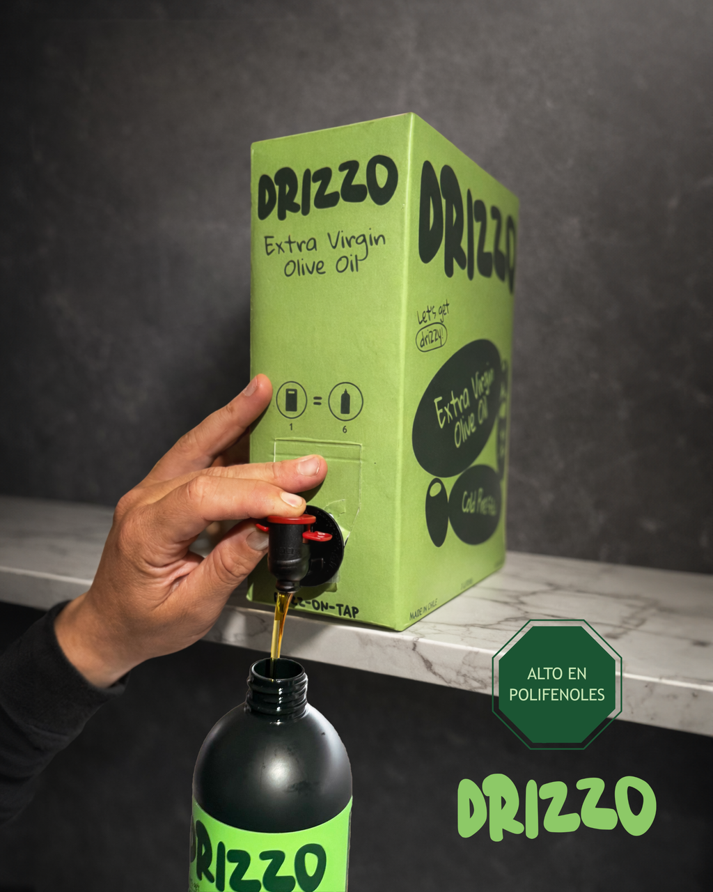 Aceite de oliva virgen extra Drizzo 3lt Fresco