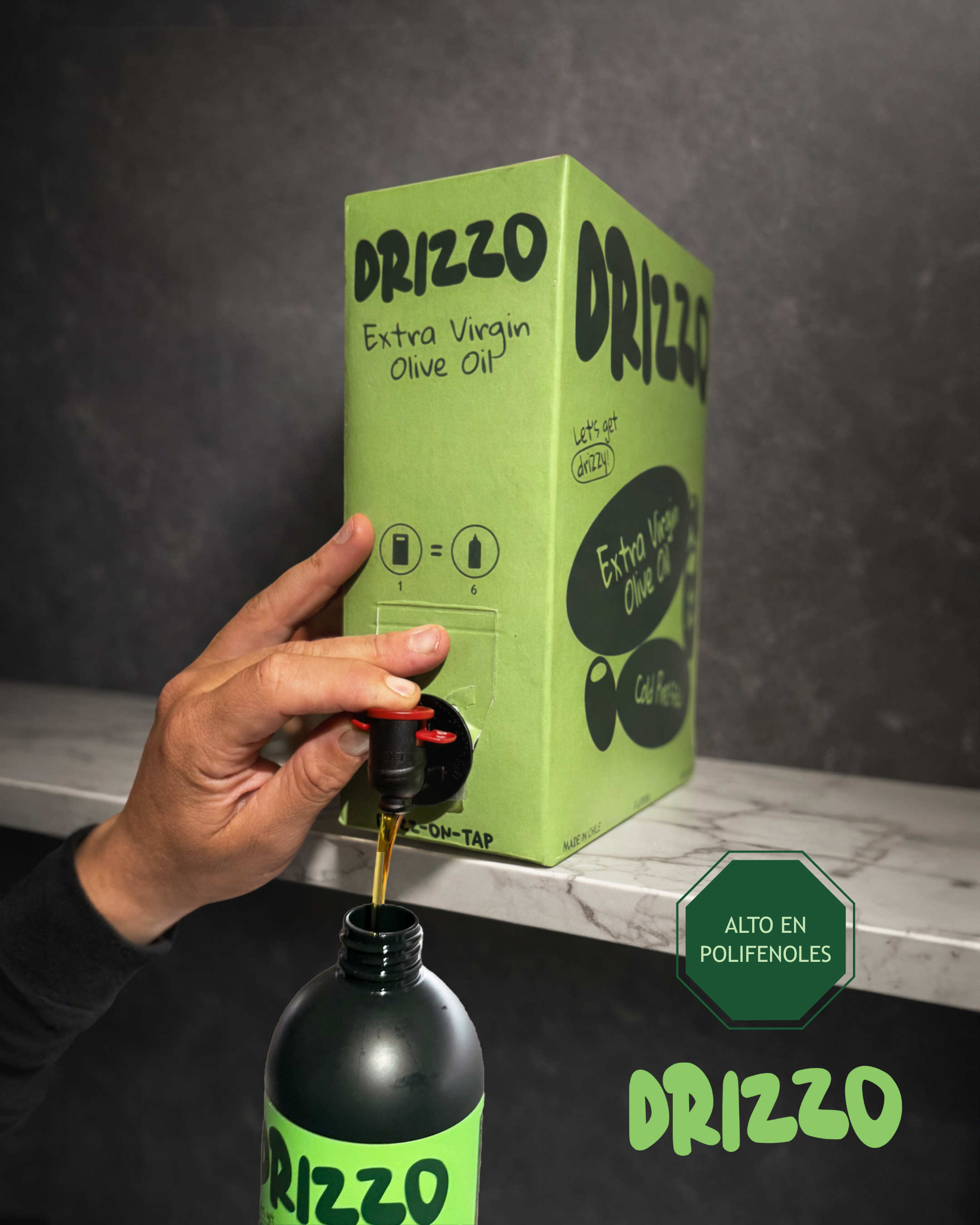 Aceite de oliva virgen extra Drizzo 3lt Fresco